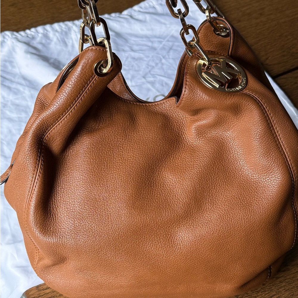 Michael Kors Caramel Leather Hobo Bag